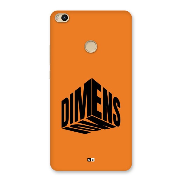 Dimension Typography Back Case for Mi Max 2