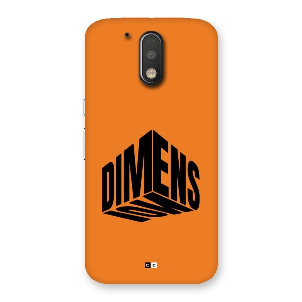 Dimension Typography Back Case for Moto G4 Plus