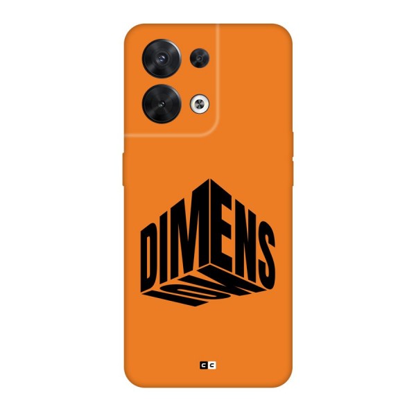 Dimension Typography Back Case for Oppo Reno8 5G
