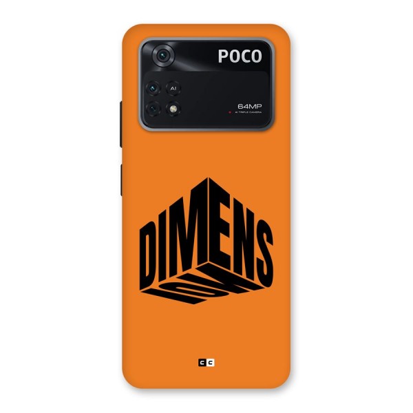 Dimension Typography Back Case for Poco M4 Pro 4G