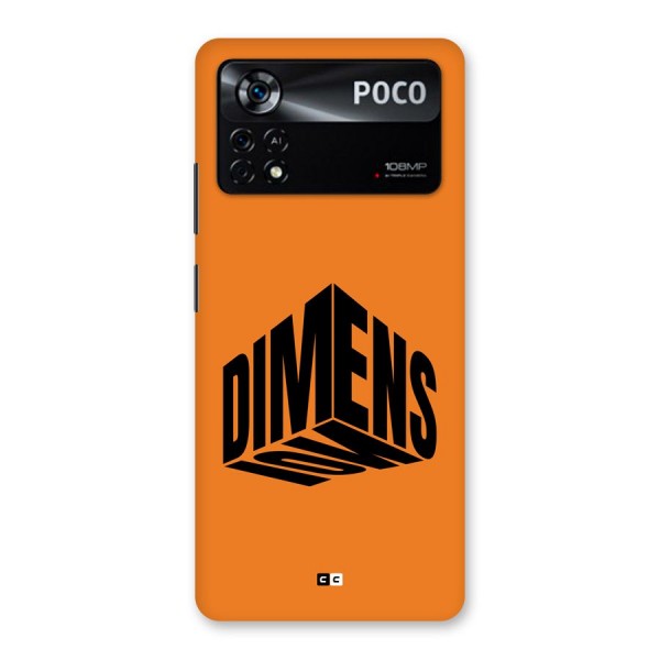 Dimension Typography Back Case for Poco X4 Pro 5G