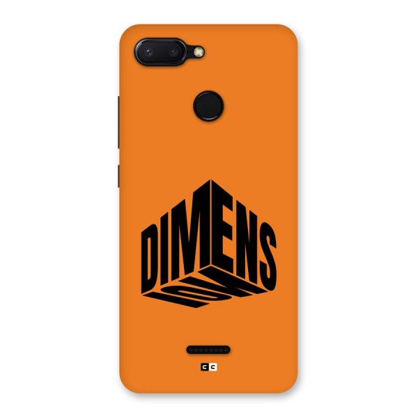 Dimension Typography Back Case for Redmi 6