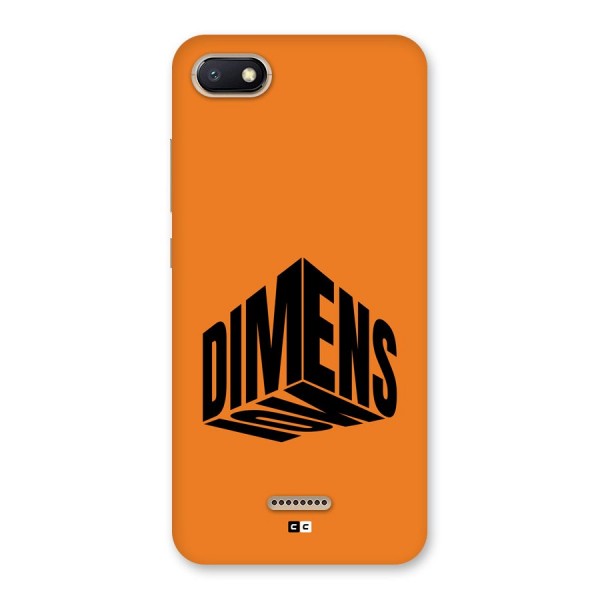Dimension Typography Back Case for Redmi 6A