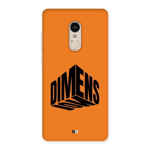 Dimension Typography Back Case for Redmi Note 4