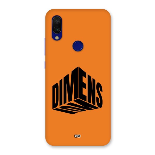 Dimension Typography Back Case for Redmi Y3