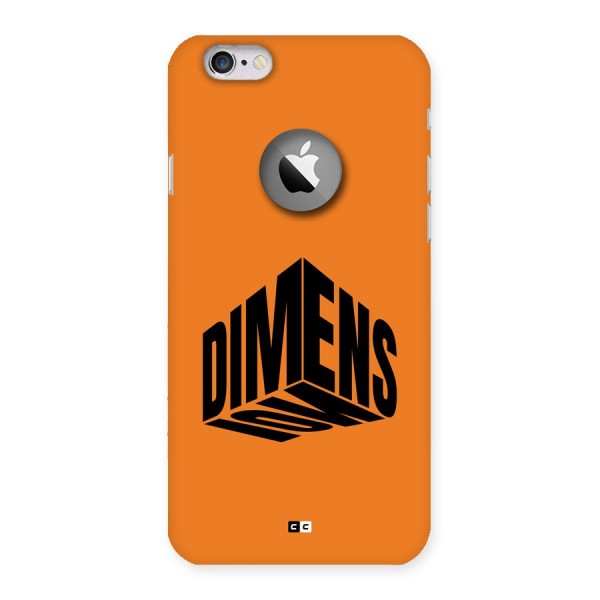 Dimension Typography Back Case for iPhone 6 Logo Cut