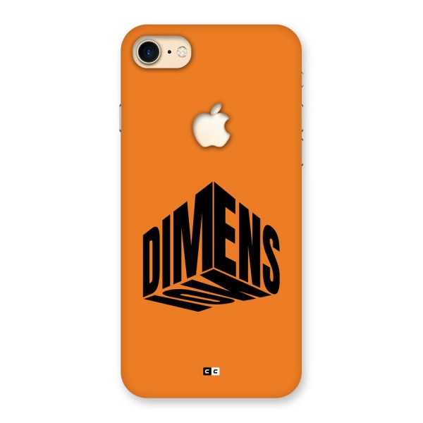 Dimension Typography Back Case for iPhone 7 Apple Cut