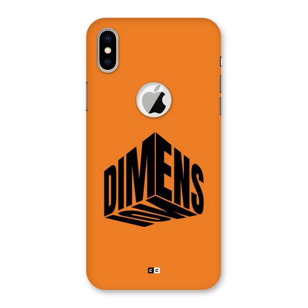 Dimension Typography Back Case for iPhone XS Logo Cut