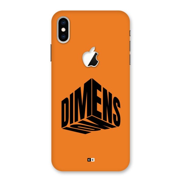 Dimension Typography Back Case for iPhone XS Max Apple Cut
