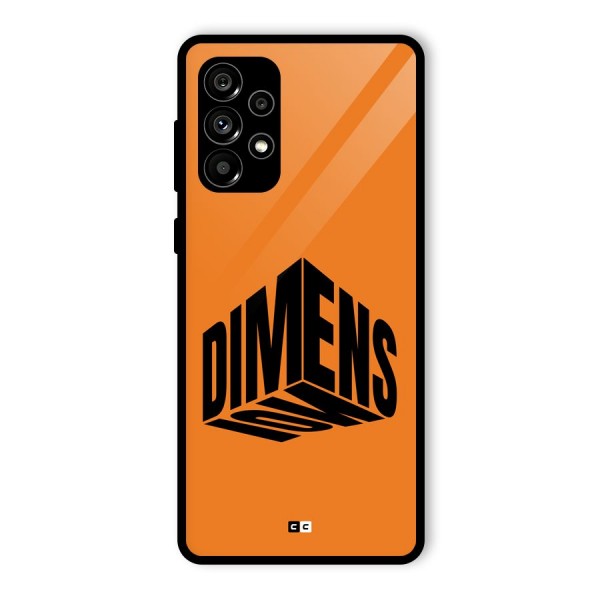 Dimension Typography Glass Back Case for Galaxy A73 5G