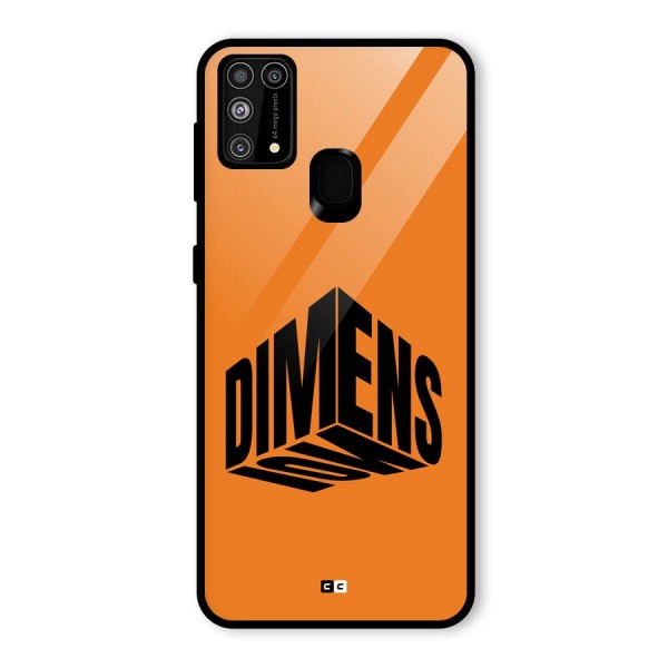 Dimension Typography Glass Back Case for Galaxy M31