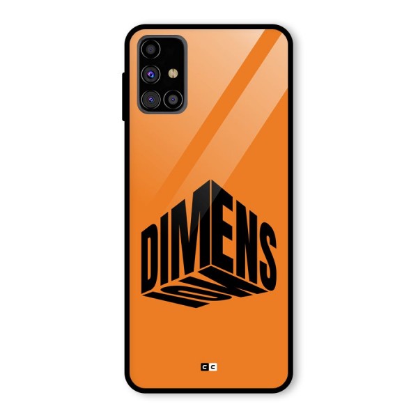 Dimension Typography Glass Back Case for Galaxy M31s