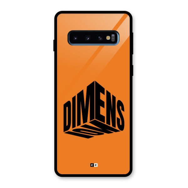 Dimension Typography Glass Back Case for Galaxy S10