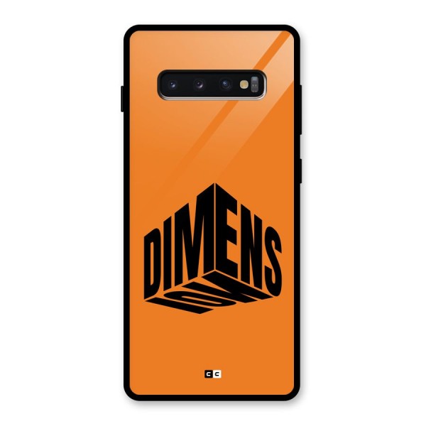 Dimension Typography Glass Back Case for Galaxy S10 Plus