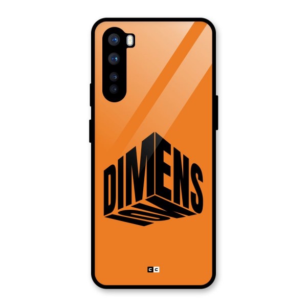 Dimension Typography Glass Back Case for OnePlus Nord