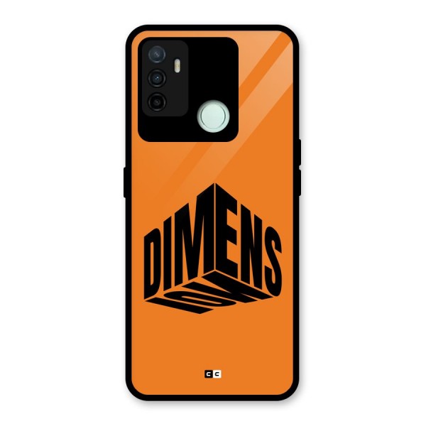 Dimension Typography Glass Back Case for Oppo A53