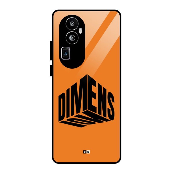 Dimension Typography Glass Back Case for Oppo Reno10 Pro Plus