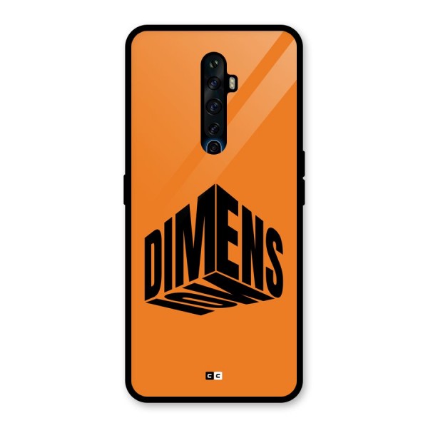 Dimension Typography Glass Back Case for Oppo Reno2 F