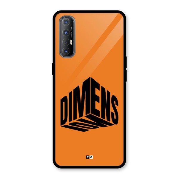 Dimension Typography Glass Back Case for Oppo Reno3 Pro