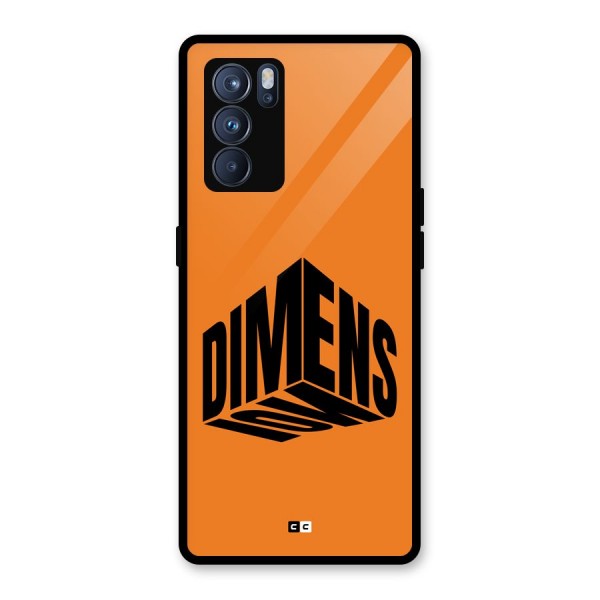 Dimension Typography Glass Back Case for Oppo Reno6 Pro 5G