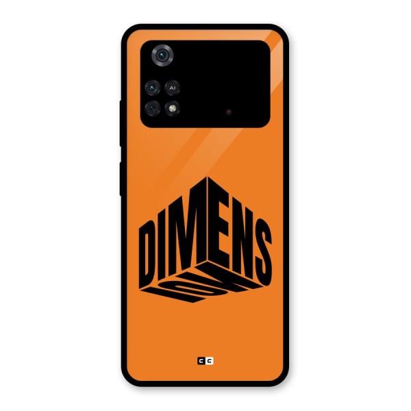 Dimension Typography Glass Back Case for Poco M4 Pro 4G
