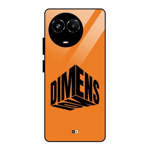 Dimension Typography Glass Back Case for Realme 11X