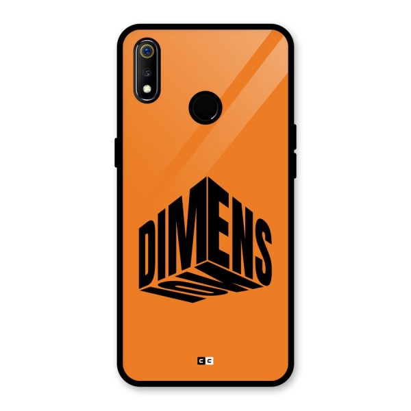 Dimension Typography Glass Back Case for Realme 3