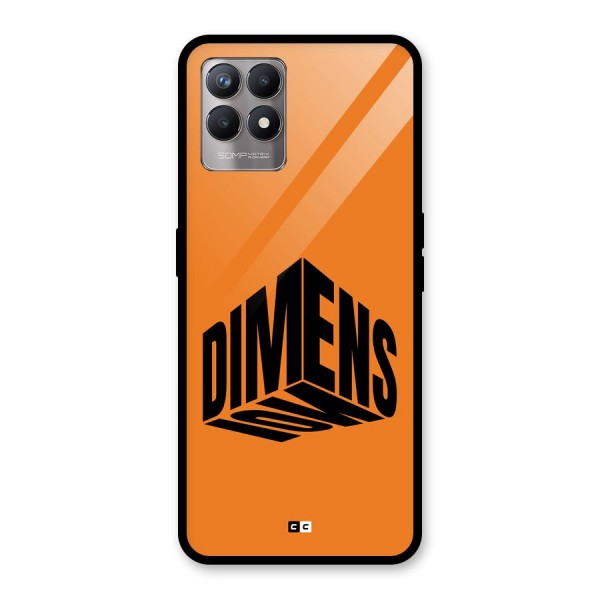 Dimension Typography Glass Back Case for Realme 8i
