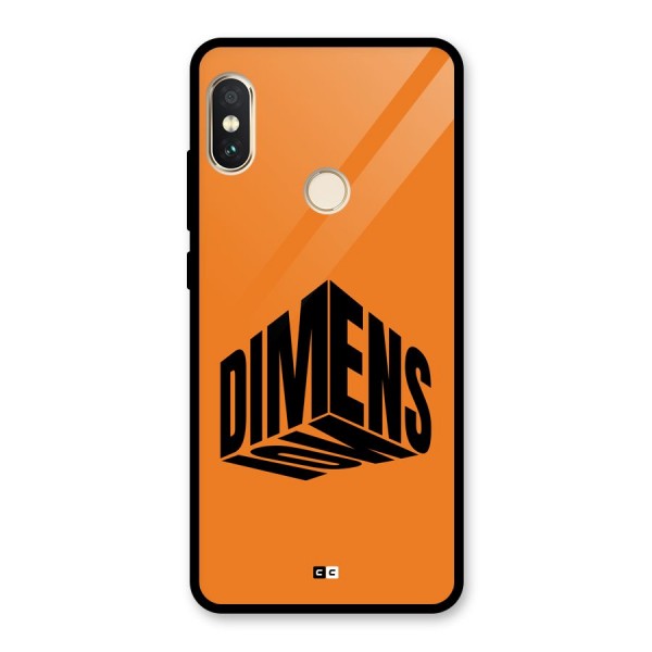Dimension Typography Glass Back Case for Redmi Note 5 Pro