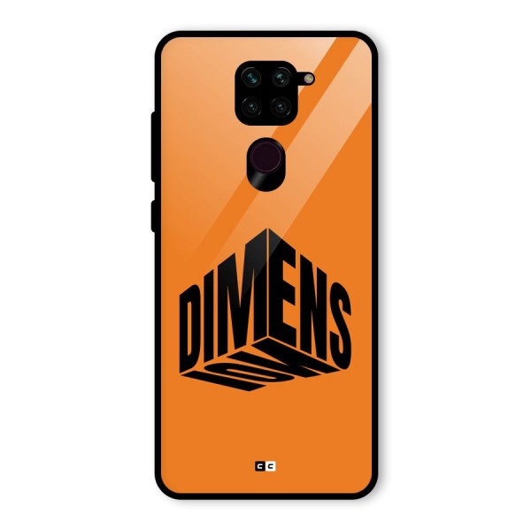 Dimension Typography Glass Back Case for Redmi Note 9