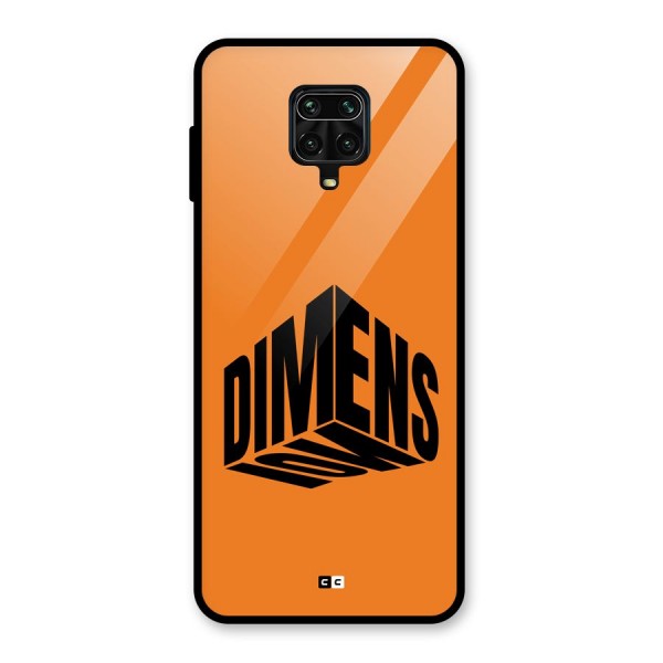 Dimension Typography Glass Back Case for Redmi Note 9 Pro Max