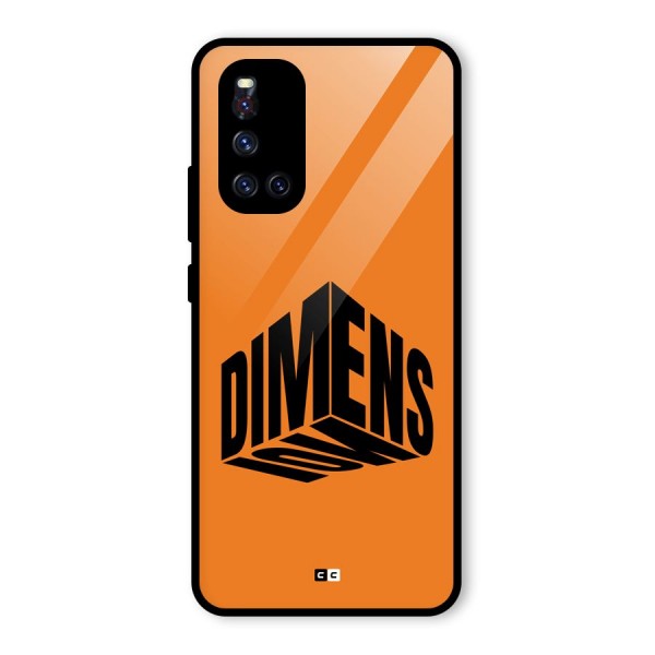 Dimension Typography Glass Back Case for Vivo V19