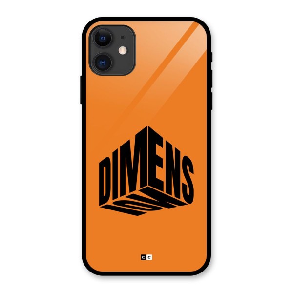 Dimension Typography Glass Back Case for iPhone 11