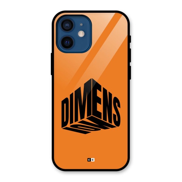 Dimension Typography Glass Back Case for iPhone 12 Mini