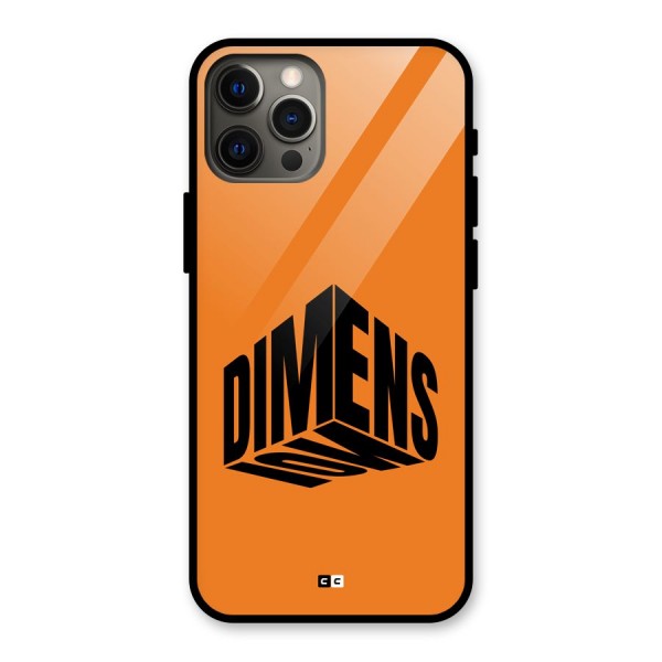 Dimension Typography Glass Back Case for iPhone 12 Pro Max
