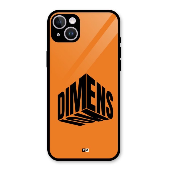 Dimension Typography Glass Back Case for iPhone 14 Plus