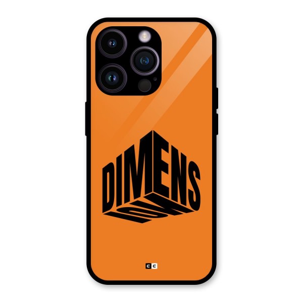 Dimension Typography Glass Back Case for iPhone 14 Pro