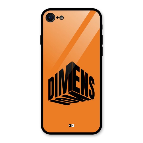 Dimension Typography Glass Back Case for iPhone SE 2022