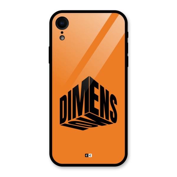 Dimension Typography Glass Back Case for iPhone XR