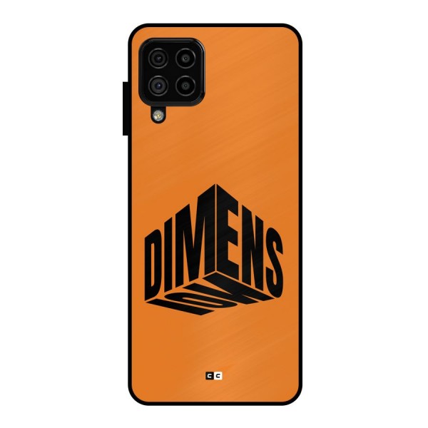 Dimension Typography Metal Back Case for Galaxy A22 4G
