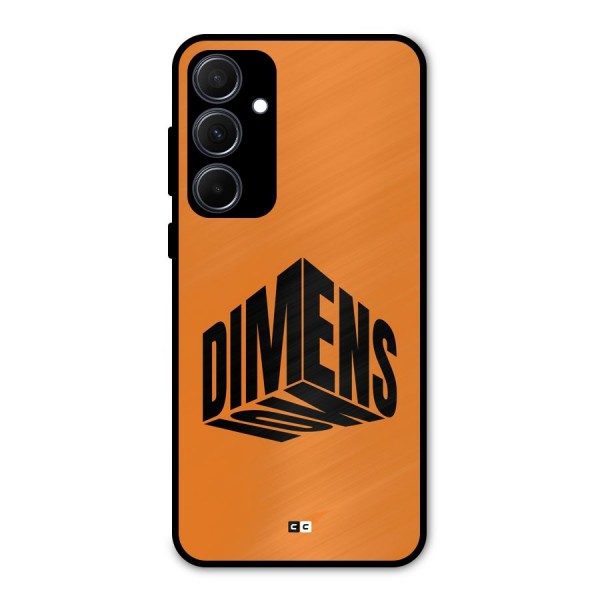 Dimension Typography Metal Back Case for Galaxy A35