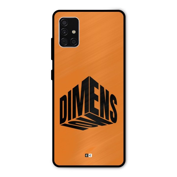 Dimension Typography Metal Back Case for Galaxy A51