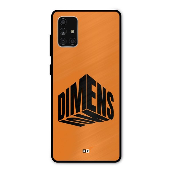 Dimension Typography Metal Back Case for Galaxy A71