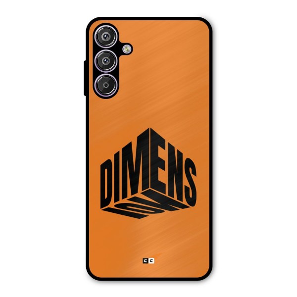 Dimension Typography Metal Back Case for Galaxy F15