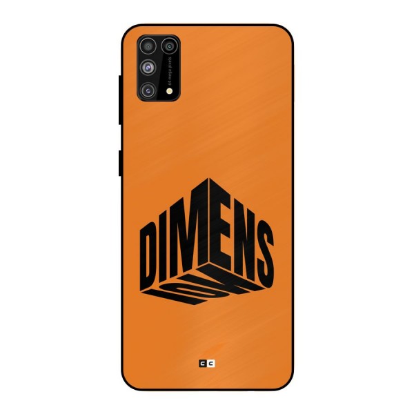 Dimension Typography Metal Back Case for Galaxy F41
