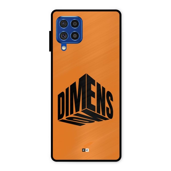 Dimension Typography Metal Back Case for Galaxy F62