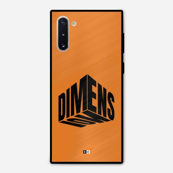 Dimension Typography Metal Back Case for Galaxy Note 10