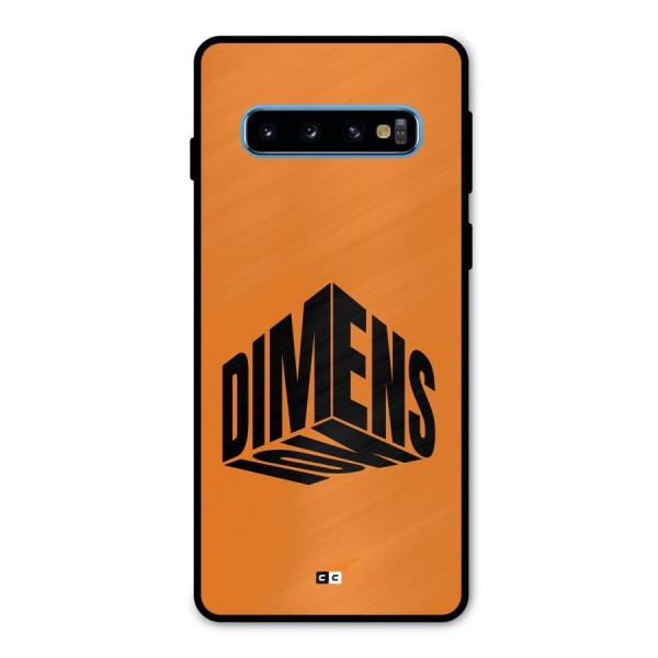 Dimension Typography Metal Back Case for Galaxy S10