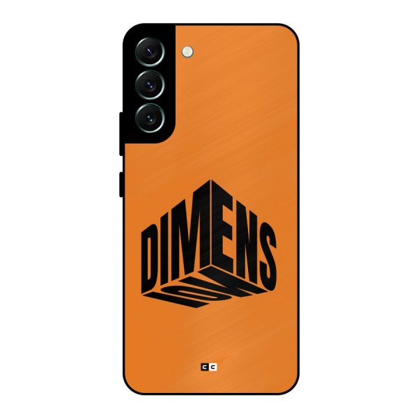Dimension Typography Metal Back Case for Galaxy S22 Plus 5G
