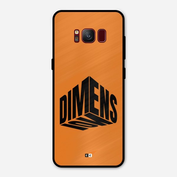 Dimension Typography Metal Back Case for Galaxy S8